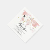 Serviette En Papier "Laissons Commencer L'Aventure !" Baby shower Cart (Coin)