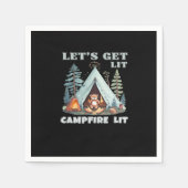 Serviette En Papier Laissons-nous ! Feu De Campement. Vibe Camping Cla (Devant)