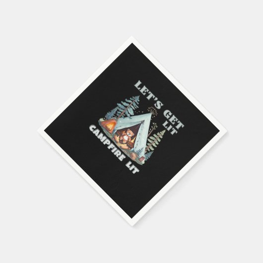 Serviette En Papier Laissons-nous ! Feu De Campement. Vibe Camping Cla (Coin)