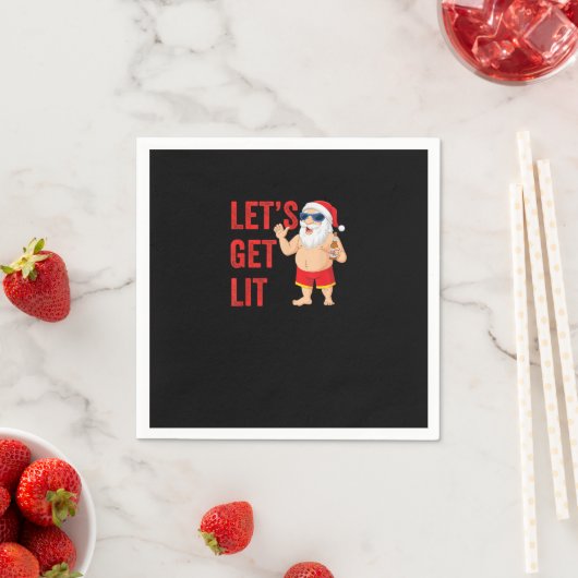 Serviette En Papier Laissons tomber Père Noël drôle Noël (En situation)