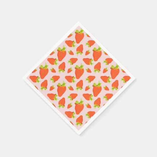 Serviette En Papier Lait de fraise (Coin)