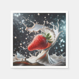 Serviette En Papier Lait de fraise