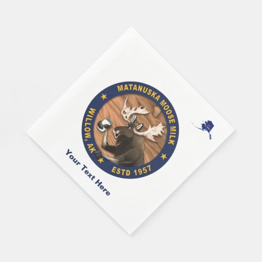 Serviette En Papier Lait d'orignal Matanuska (Coin)