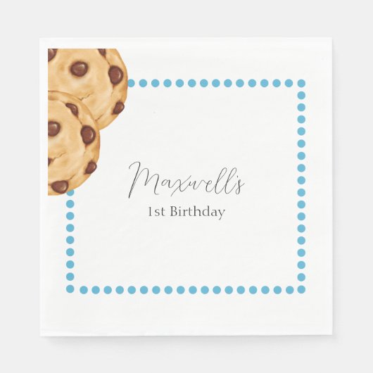 Serviette En Papier Lait et biscuit Anniversaire Napkin (Devant)