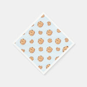 Serviette En Papier Lait et biscuits Bleu Plaque papier d'anniversaire (Coin)