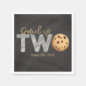 Serviette En Papier Lait et biscuits serviettes 2e anniversaire - "Two (Devant)