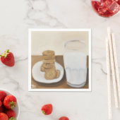 Serviette En Papier Lait et cookies (En situation)