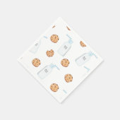 Serviette En Papier Lait et cookies Anniversaire bleu (Coin)
