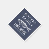 Serviette En Papier Lake House Nom de famille (Coin)