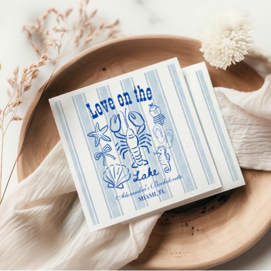 Serviette En Papier Lake Weekend Bachelorte Party