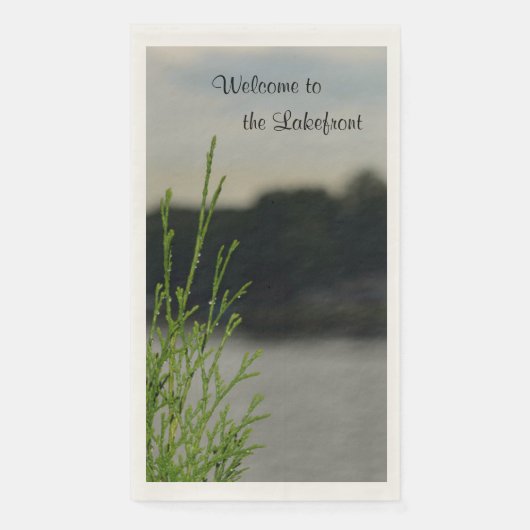 Serviette En Papier Lakefront Lake View Papier gris serviettes clients (Devant)