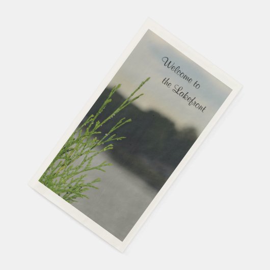 Serviette En Papier Lakefront Lake View Papier gris serviettes clients (Coin)