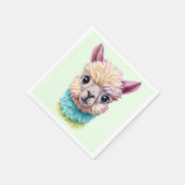 Serviette En Papier Lama de bébé coloré (Coin)