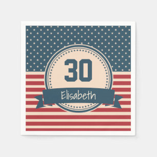 Serviette En Papier L'Américain tient le premier rôle l'anniversaire