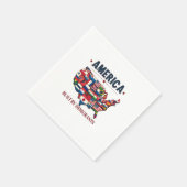 Serviette En Papier L'Amérique bâtie par les immigrants L'Amérique pat (Coin)