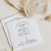 Serviette En Papier L'amour à Las Vegas | Ligne Skyline Ville Déco Mod