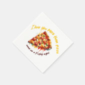 Serviette En Papier "L'amour au-delà de la pizza" (Coin)