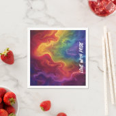 Serviette En Papier L'amour avec l'Art numérique de fierté (En situation)