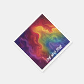 Serviette En Papier L'amour avec l'Art numérique de fierté (Coin)