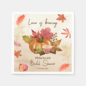Serviette En Papier L'amour brasse automne nuptiale douche (Devant)
