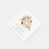 Serviette En Papier L'amour brasse Boho Rustique Fête des mariées flor (Coin)