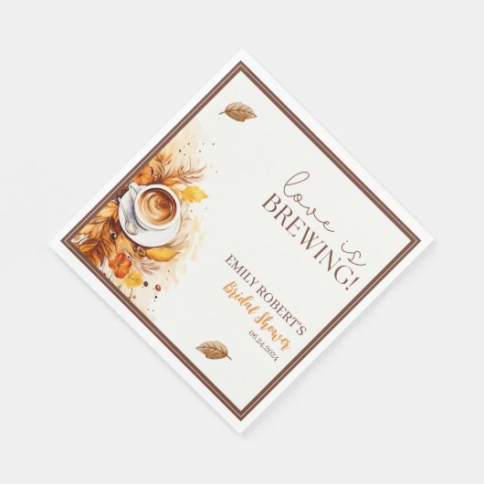 Serviette En Papier L'amour brasse café confortable automne douche nup (Coin)