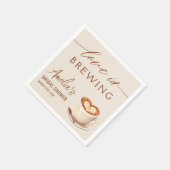 Serviette En Papier L'amour brasse du café Fête des mariées latte (Coin)