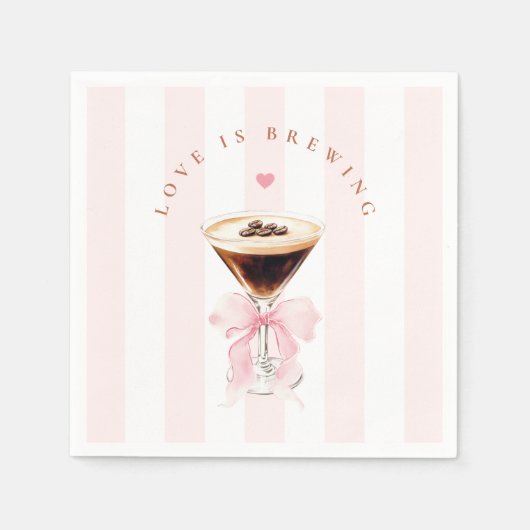 Serviette En Papier L'amour brasse la Fête des mariées (Devant)