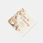 Serviette En Papier L'amour brasse la Fête des mariées de café (Coin)