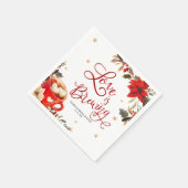 Serviette En Papier L'amour brasse la Fête des mariées de Noël (Coin)