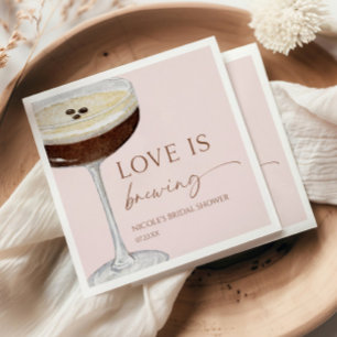 Serviette En Papier L'amour brasse la Fête des mariées Expresso Martin