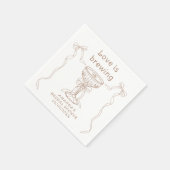 Serviette En Papier L'amour brasse la main tiré nuptiale douche (Coin)