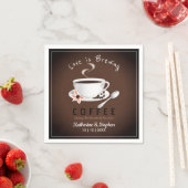 Serviette En Papier L'amour brasse le Mariage de café (En situation)