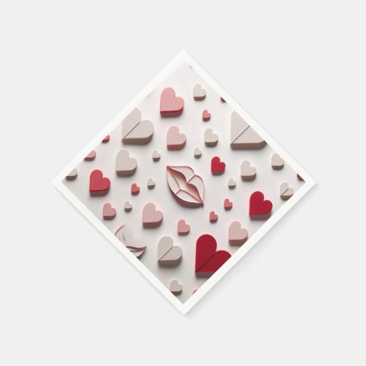 Serviette En Papier L'amour dans chaque bouchée (Coin)