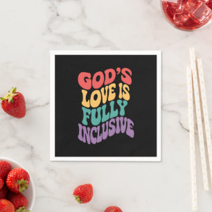 Serviette En Papier L'Amour de Dieu est entièrement inclusif Christian