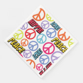 Serviette En Papier L'amour de la paix hippie (Coin)