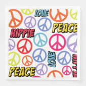Serviette En Papier L'amour de la paix hippie (Devant)