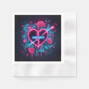 Serviette En Papier L'amour de la Saint Valentin fait mal au coeur de