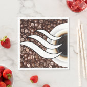 Serviette En Papier L'amour du café (En situation)