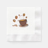 Serviette En Papier L'amour du café (Devant)