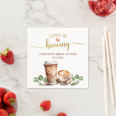 Serviette En Papier L'amour du café brasse Fête des mariées serviettes (En situation)