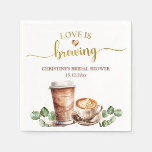 Serviette En Papier L'amour du café brasse Fête des mariées serviettes