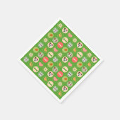 Serviette En Papier L'amour du chien sur vert (Coin)