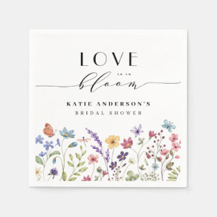 Serviette En Papier L'amour en fleurs Mariage Floral Printemps Été