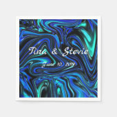 Serviette En Papier L'amour est bleu (Devant)