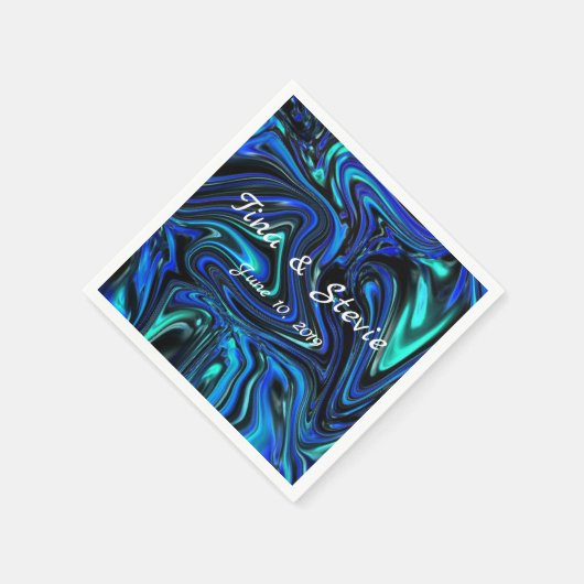 Serviette En Papier L'amour est bleu (Coin)