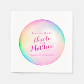 Serviette En Papier L'amour est dans la bulle d'air serviettes personn (Devant)