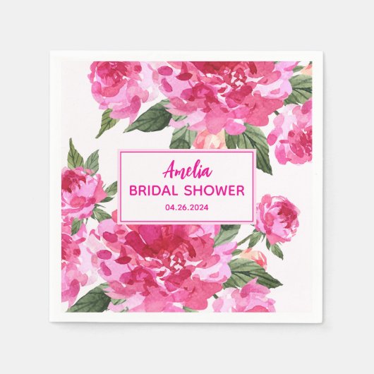 Serviette En Papier L'amour est dans l'air Fête des mariées florale va (Devant)