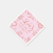 Serviette En Papier L'amour est dans l'air Saint-Valentin Fête de mari (Coin)