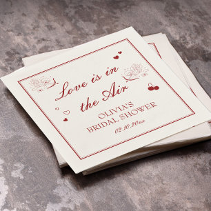 Serviette En Papier L'amour est dans l'air : Shower de mariage de la S